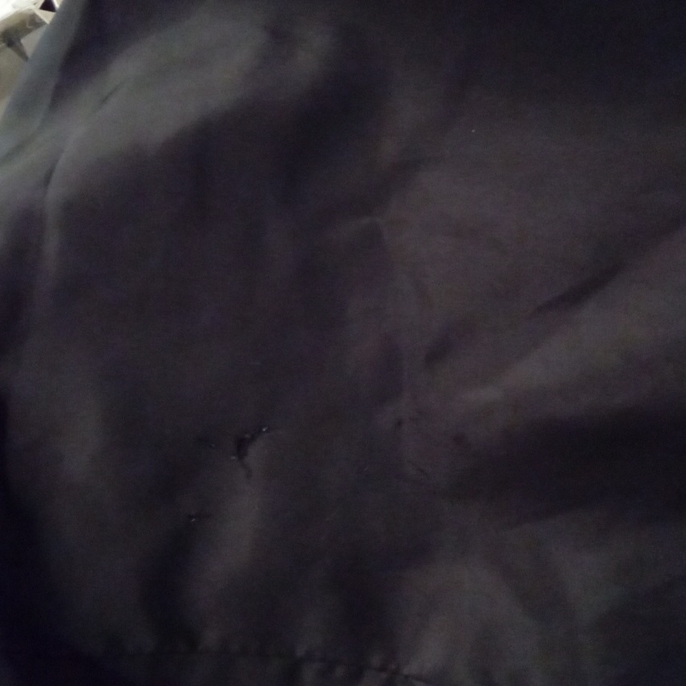Oxygen Women's Hooded Long Moto Lined Denim Zip Up Jacket Pockets Small - Picture 14 of 14